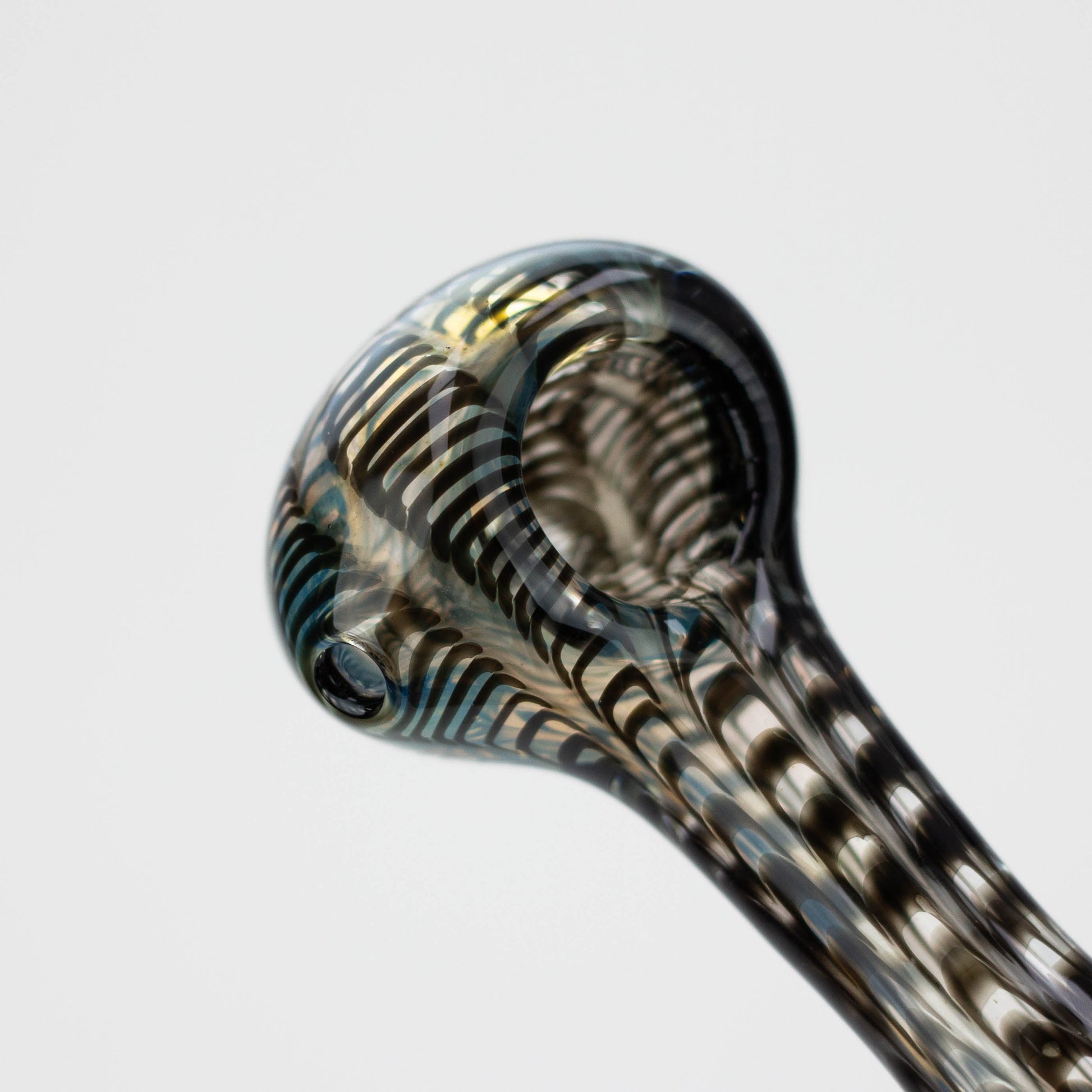 4 inch Iridescent Worked Hand Pipe [GXY021]_1