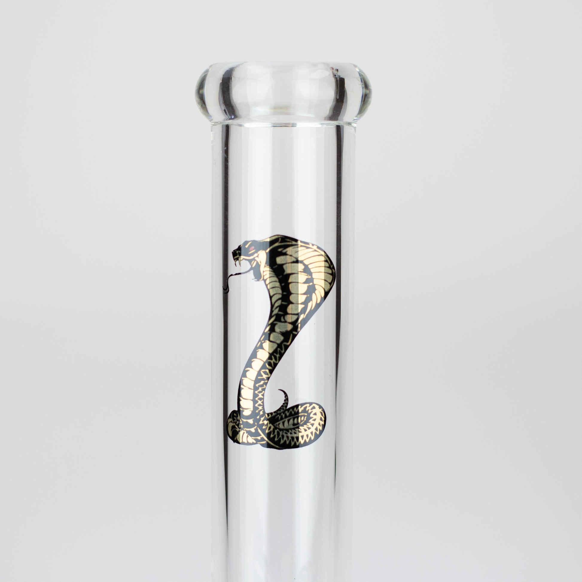 9.5" Gold Cobra beaker glass water bong (Wide)_10