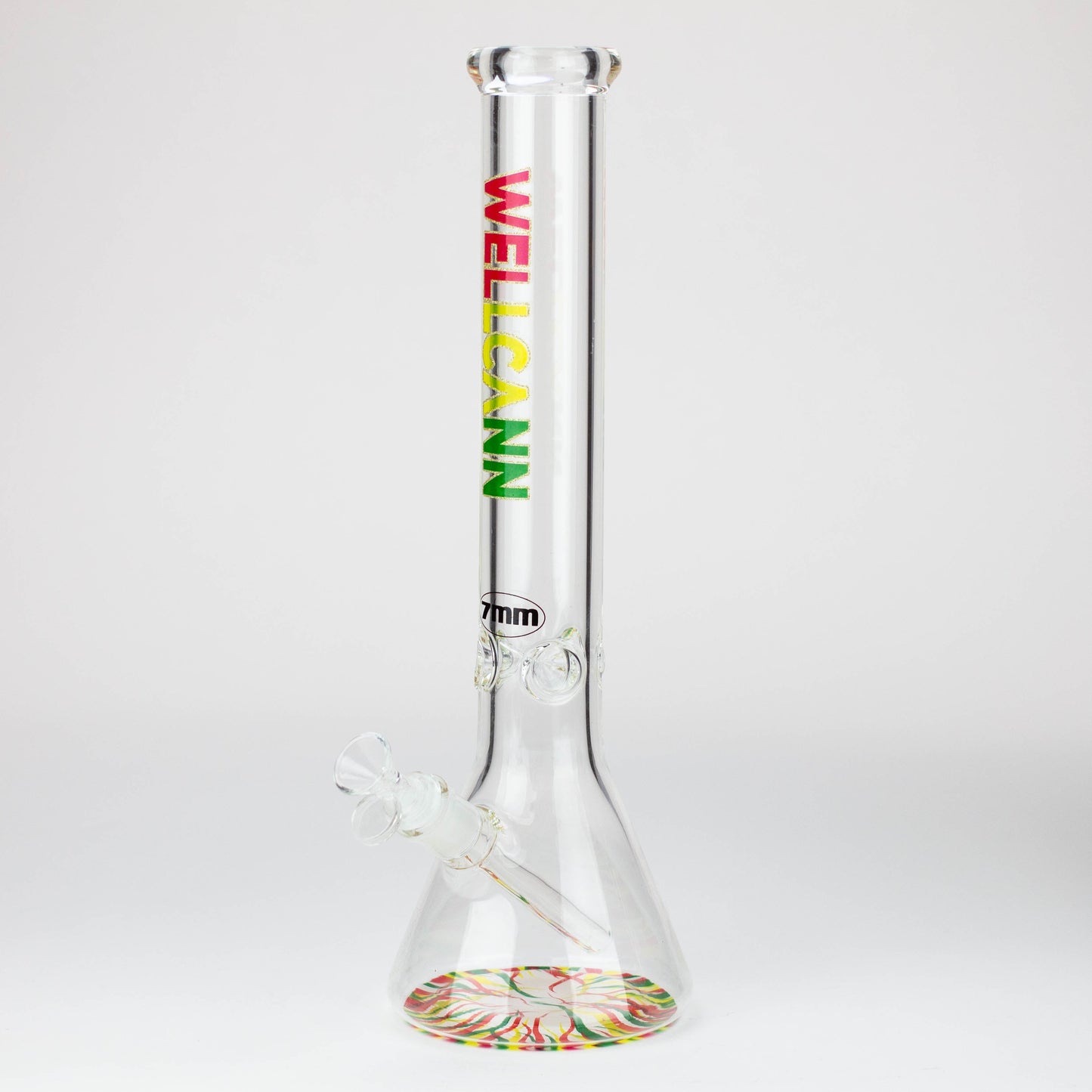 WellCann - 16" 7 mm glass bong with Glitter Logo_6