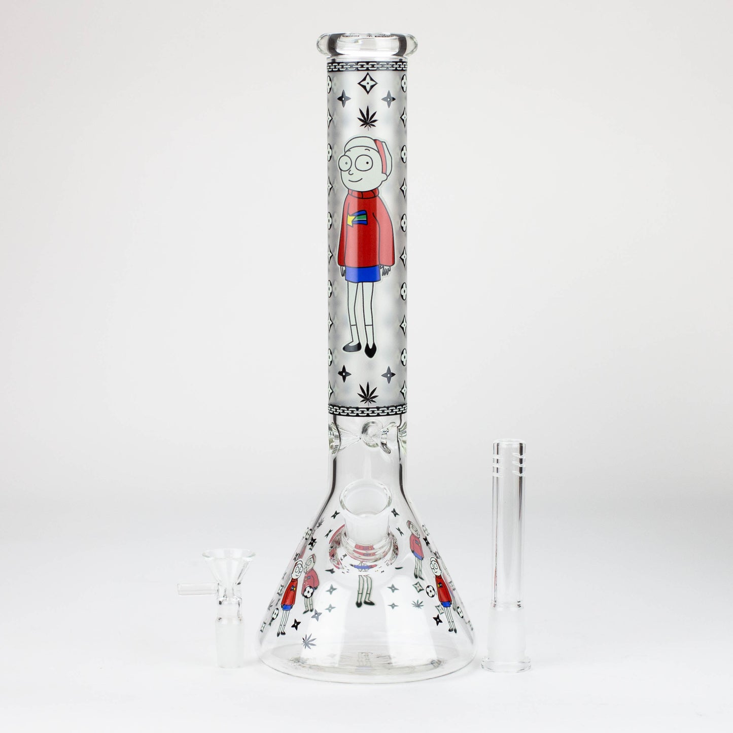 12" Cartoon glass water bong-Glow in the dark [GBT21004]_1